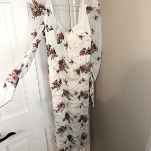Brand new white floral dress